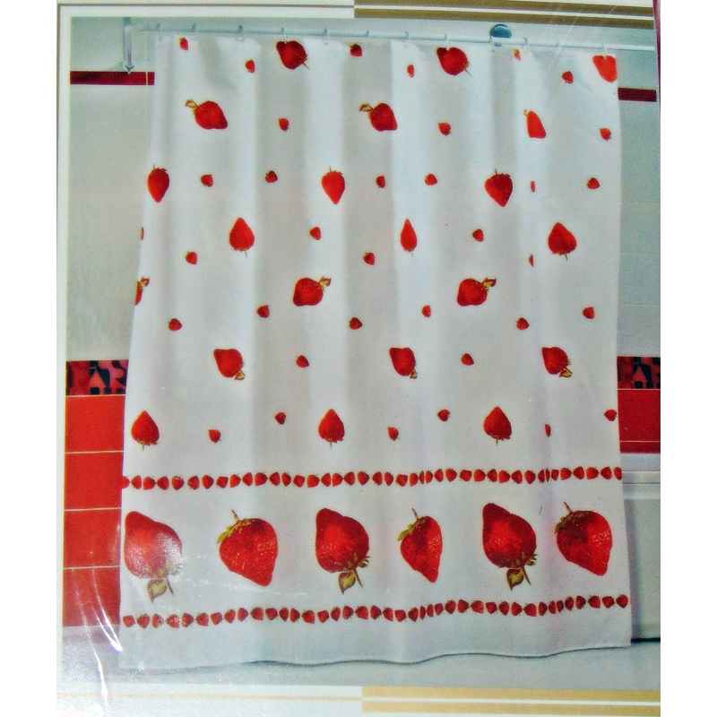 Штора для ванної кімнати MIRANDA strawberry Штора для ванної кімнати MIRANDA strawberry