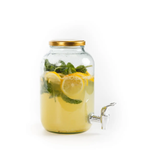 Диспенсер для лимонаду з пластиковим краном (лимонадниця) Glass-P 4,25 л. (425Р)