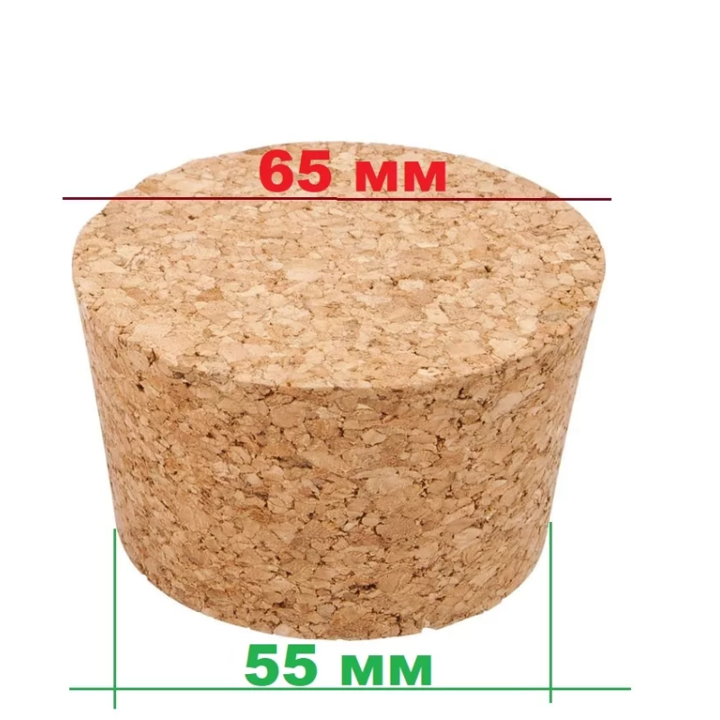 Пробка коркова конусна 65Х55Х30мм Пробка коркова конусна 65Х55Х30мм