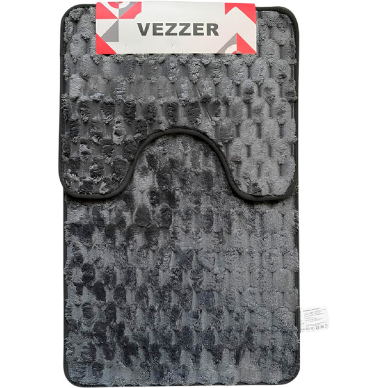 Набір килимків для ванної Vezzer 50x80+50x40 см графітовий (VZ0198WGr) Набір килимків для ванної Vezzer 50x80+50x40 см графітовий (VZ0198WGr)