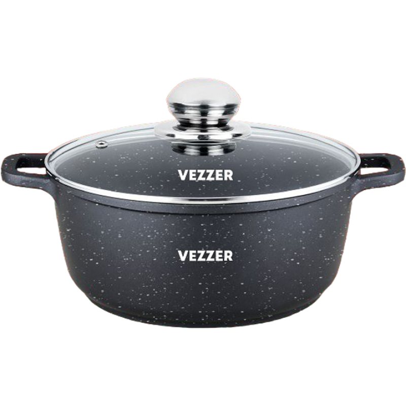 Каструля Vezzer з кришкою 3.5 л Чорна (VZ8039) Каструля Vezzer з кришкою 3.5 л Чорна (VZ8039)