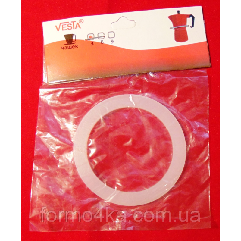 Гумка-прокладка для гейзерного нерж. кавоварки на 6 фішок Гумка-прокладка для гейзерного нерж. кавоварки на 6 фішок