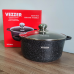 Каструля Vezzer з кришкою 4.5 л Чорна (VZ8040) Каструля Vezzer з кришкою 4.5 л Чорна (VZ8040)