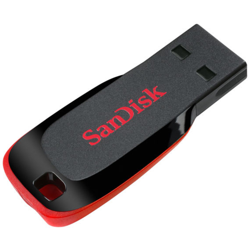  Flash Drive Sandisk USB Cruzer Blade 8 GB Black Red