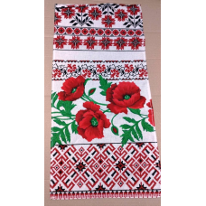 Кухонний рушник льон-рогожка “Маки“ 70х35см